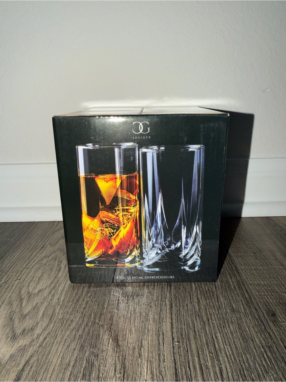 Society Clear Highball Glasses - Set of 4 (Clear)